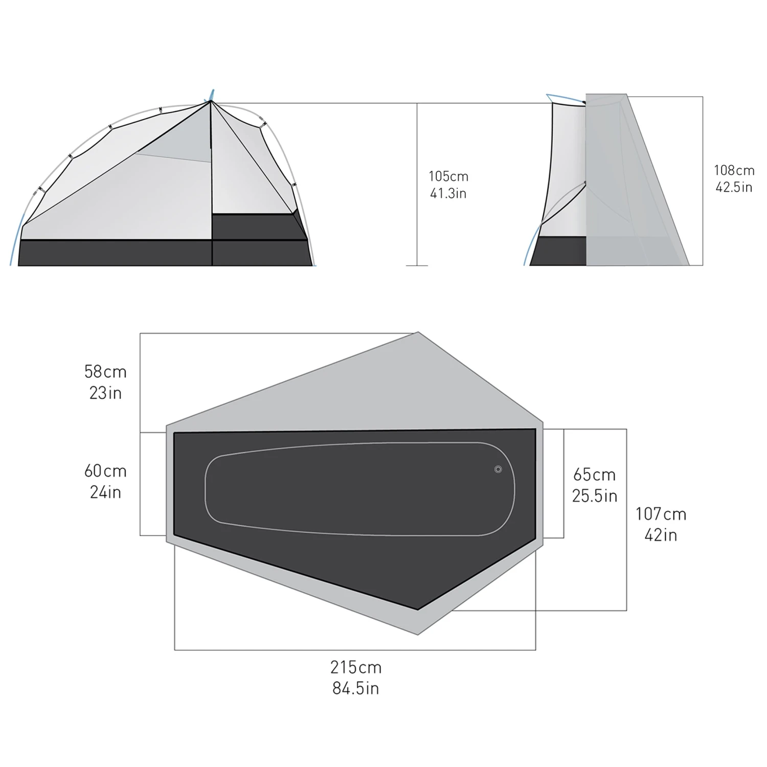 Sea To Summit Alto TR1 Plus - One Person Ultralight Tent (3+ Season) 6 Sea To Summit Alto TR1 Plus - One Person Ultralight Tent (3+ Season) - Image 6