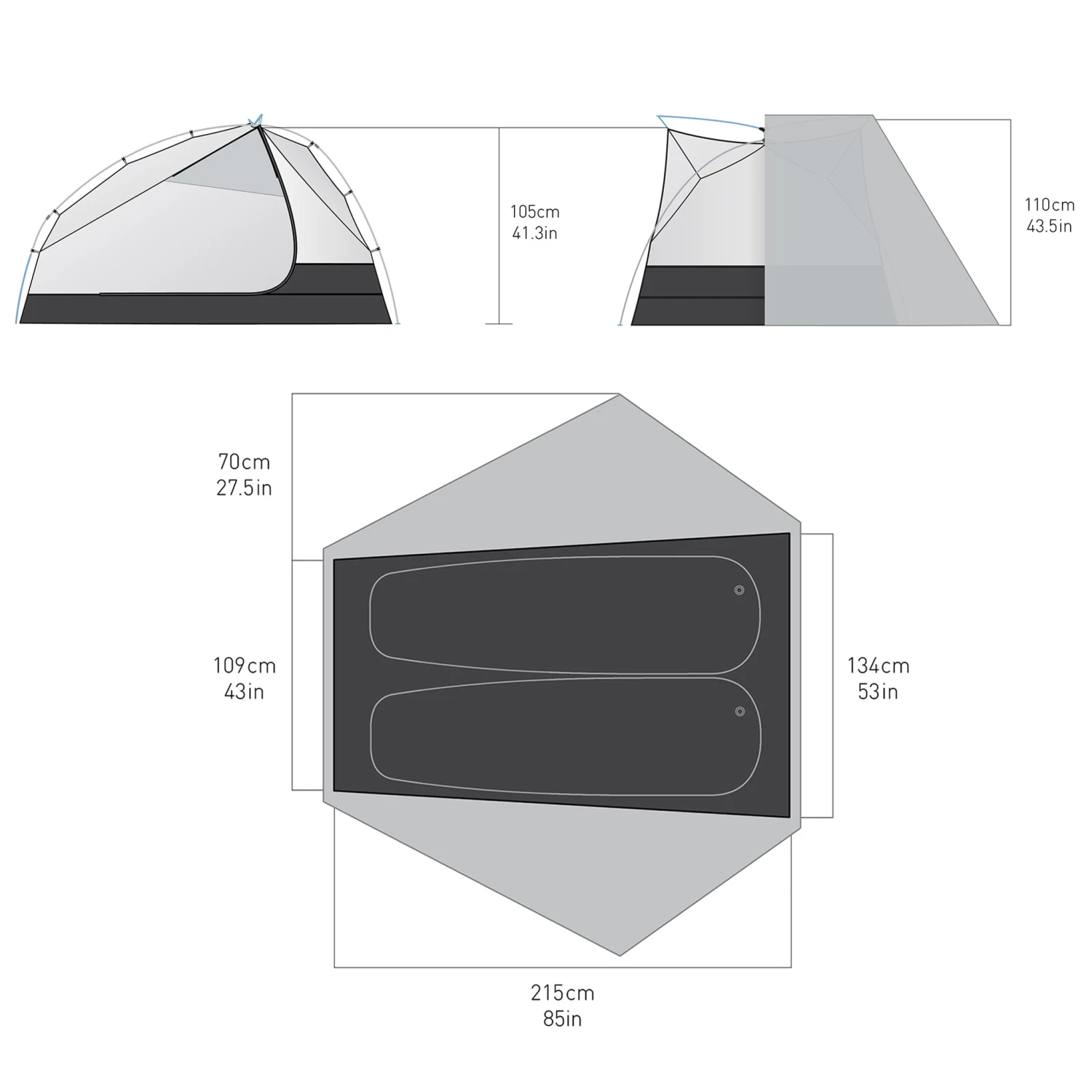 Sea To Summit Telos TR2 Plus - Two Person Freestanding Tent (3+ Season) 6 Sea To Summit Telos TR2 Plus - Two Person Freestanding Tent (3+ Season) - Image 6